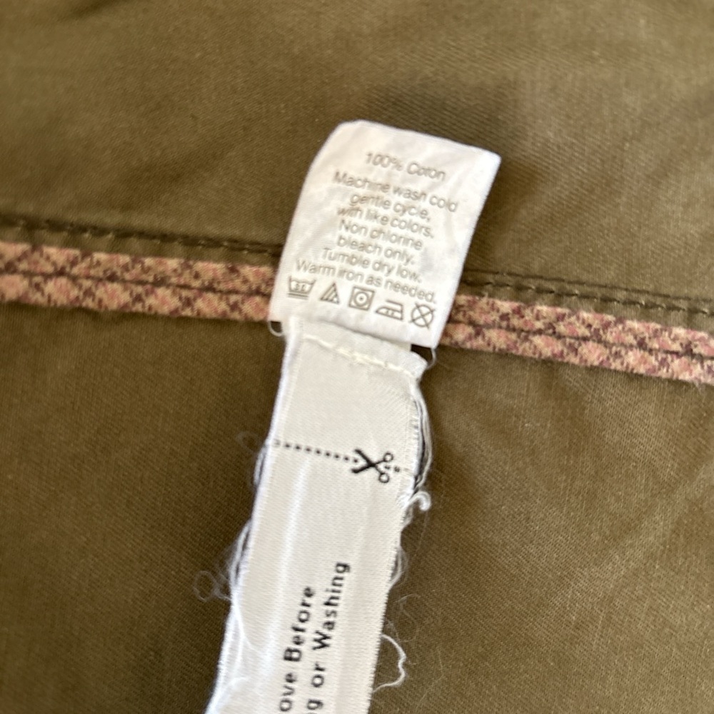 J Crew Downtown Waxed Cotton Field Military Jacket sz XS Petite Women Green - Picture 5 of 8